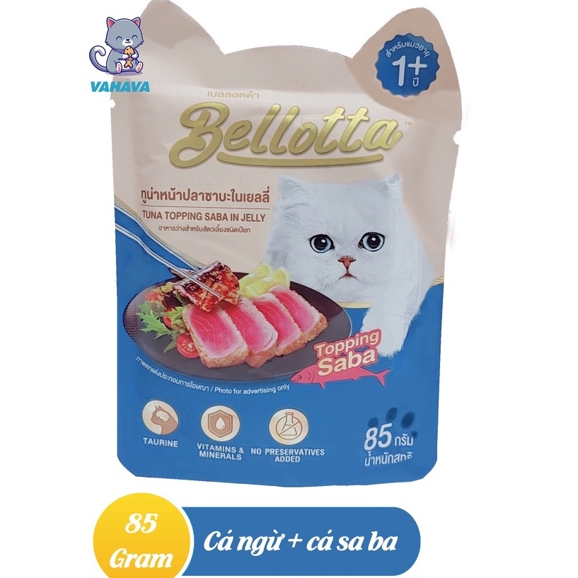 Pate Cho Mèo - Pate Bellotta Dạng Gói 85g Nhiều Vị - VAHAVA