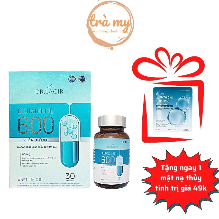 viên uống trắng da Glutathione 600 Glutathone Dr Lacir Hỗ trợ làm da săn chắc, đàn hồi nhờ collagen và elastin.
