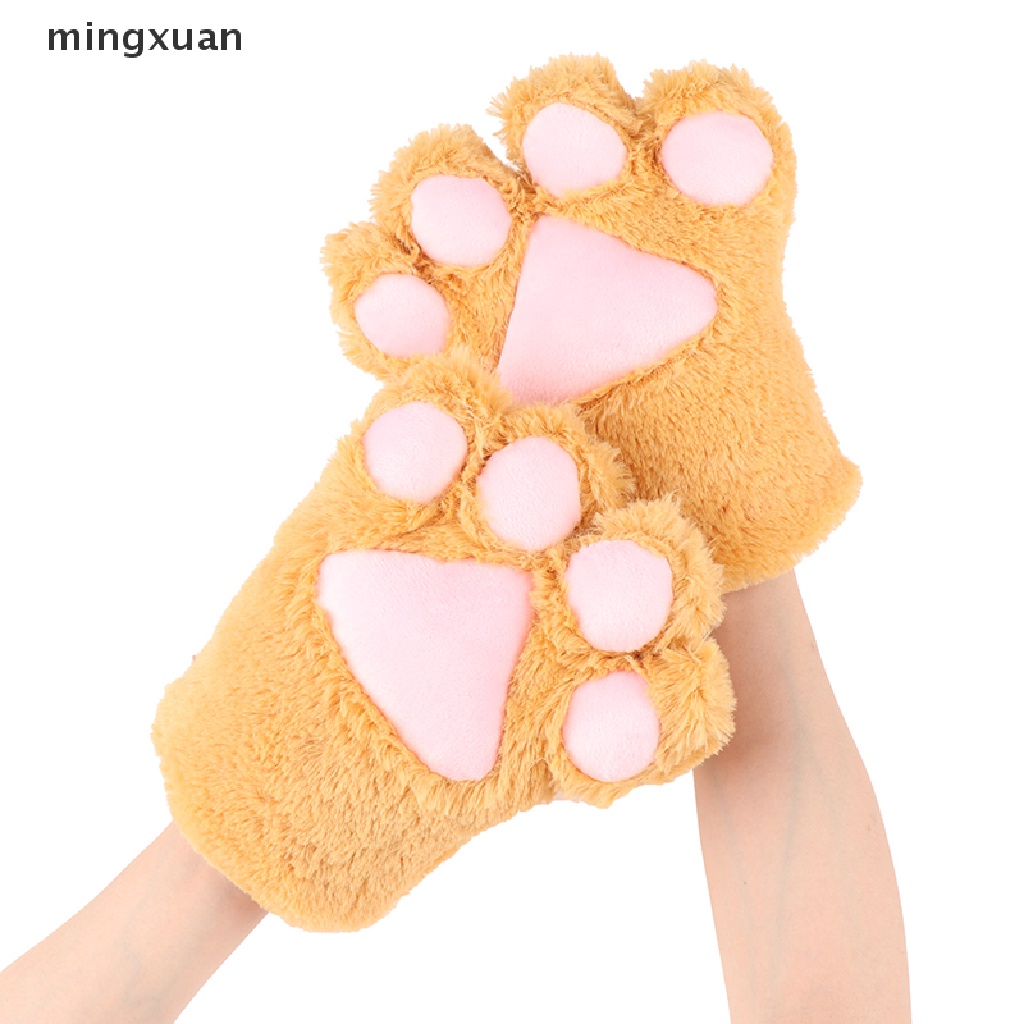 Găng Tay Lông Nhung Hình Bàn Chân Mèo Phong Cách Anime Lolita Đáng Yêu