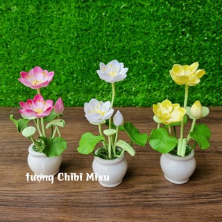 Chậu hoa mini bằng đất sét Nhật