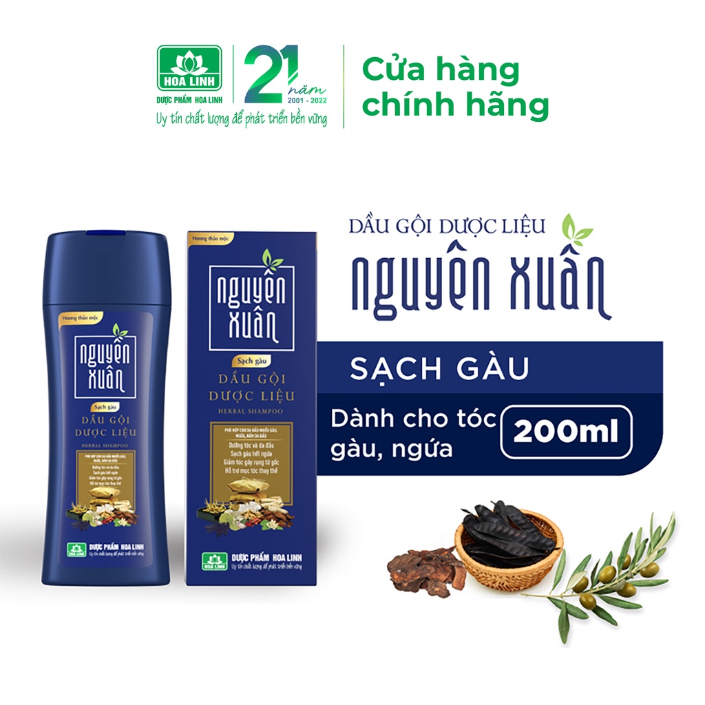 Dầu gội Dược liệu Nguyên Xuân Sạch Gàu 200ml - Dành cho tóc gàu ngứa