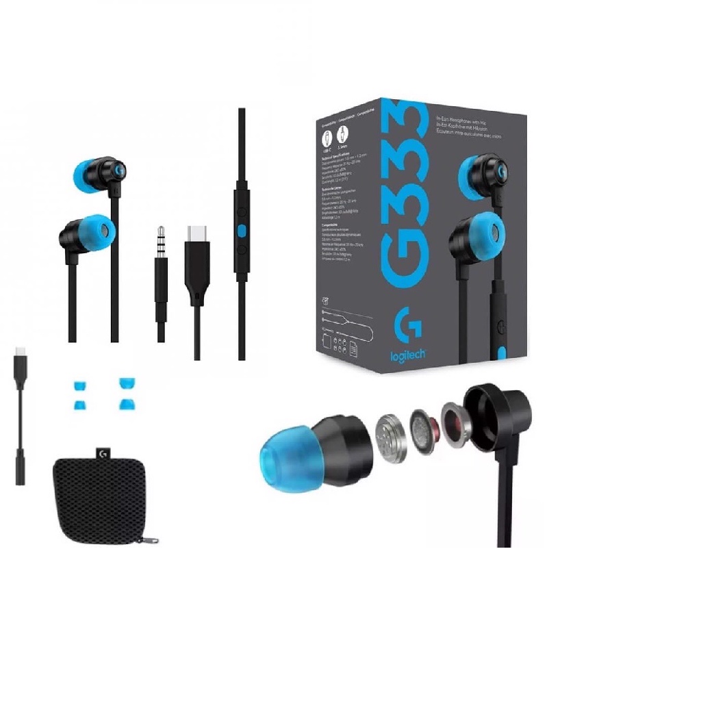 Tai nghe Gaming Logitech G733/ G333 - Màu Đen/Trắng/Tím, Chính hãng - Bảo hành 12 tháng, đổi mới 100%