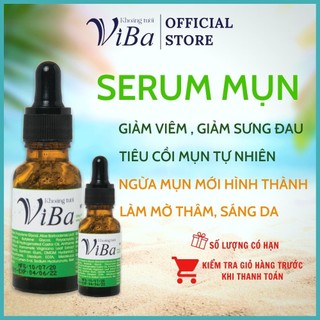 combo sạch mụn không gây kích ứng với Khoáng tươi viba 250ml và serum tràm trà nọc ong viba