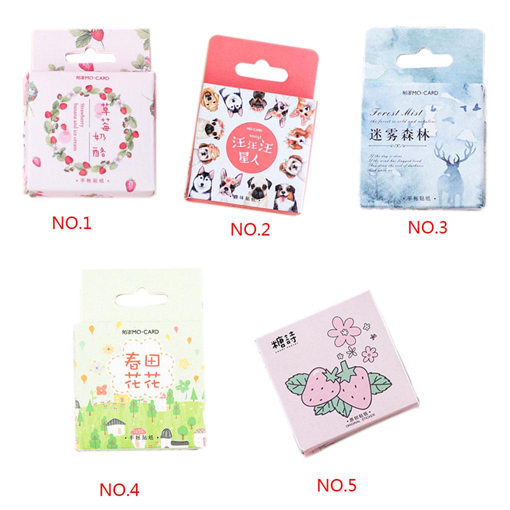 Hộp 45 Miếng Dán Hình Trái Dâu Trang Trí Sổ Tay Nhật Ký