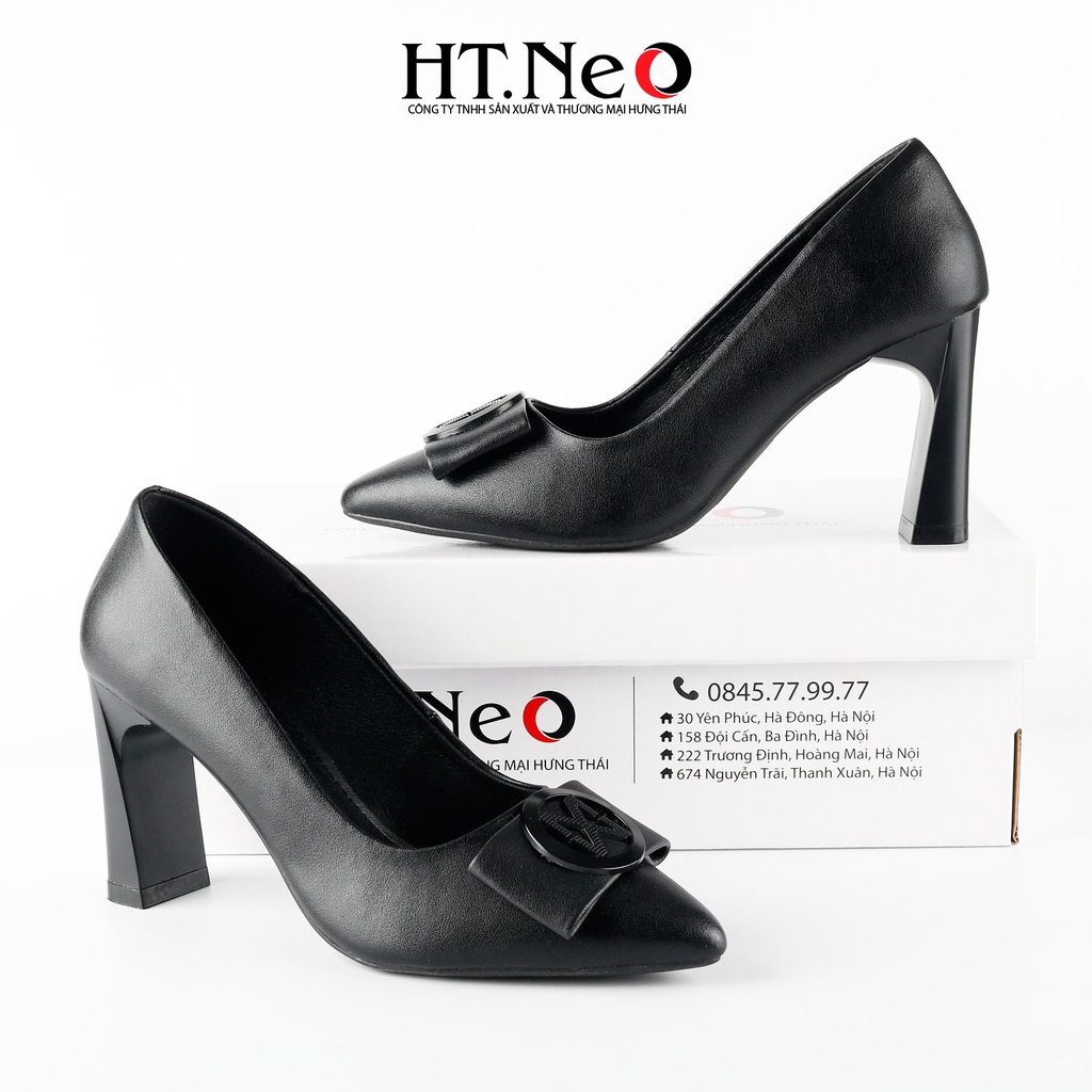 Giày cao gót đế vuông 8cm HT.NEO da bò siêu mềm, sang trọng, thanh lịch và vô cùng chắc chắn CS272