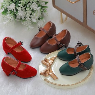 Giày búp bê bjd 1/4 gót nhọn cho chân 6.5cm