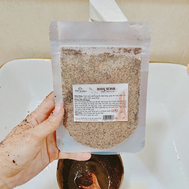 Hạt tẩy tế bào chết Muối Cà Phê K'HULA , Scrub Coffee, tẩy da chết body, giúp da láng mịn, chính hãnh