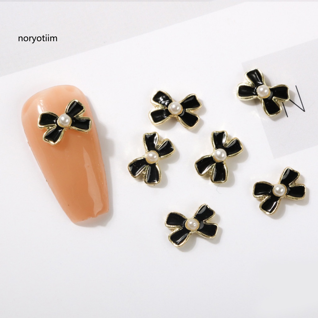 Nor| Set 10 Phụ Kiện Trang Trí Móng Tay Hình Nơ Xinh Xắn