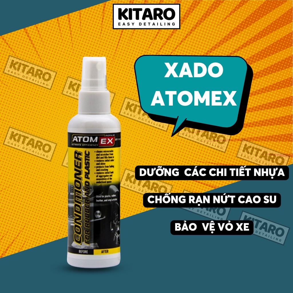 Chai xịt bảo vệ cao su và nhựa nhám Xado Atomex