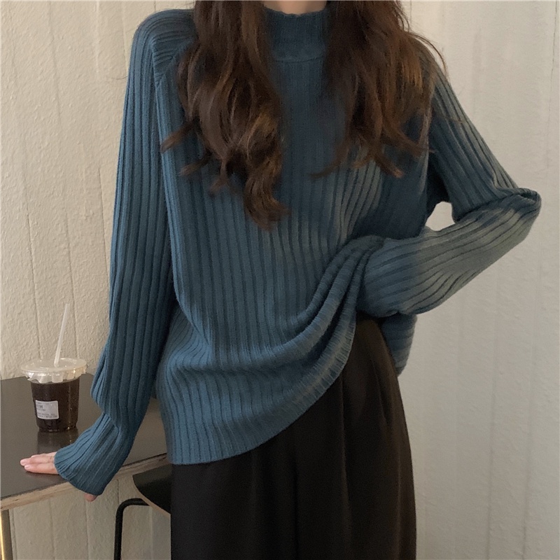 Porozi Áo sweater Cổ Cao Thời Trang Thu Đông Phong Cách Hàn Quốc Cho Nữ