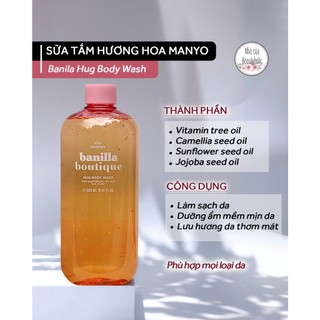 [MẨU MỚI 2022] Sữa tắm hương hoa MANYO BANILLA BOUTIQUE HUG BODY WASH