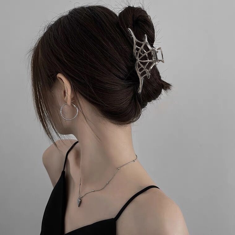 Kẹp tóc HAIMEIKANG kim loại hình bướm đính đá phong cách retro độc đáo