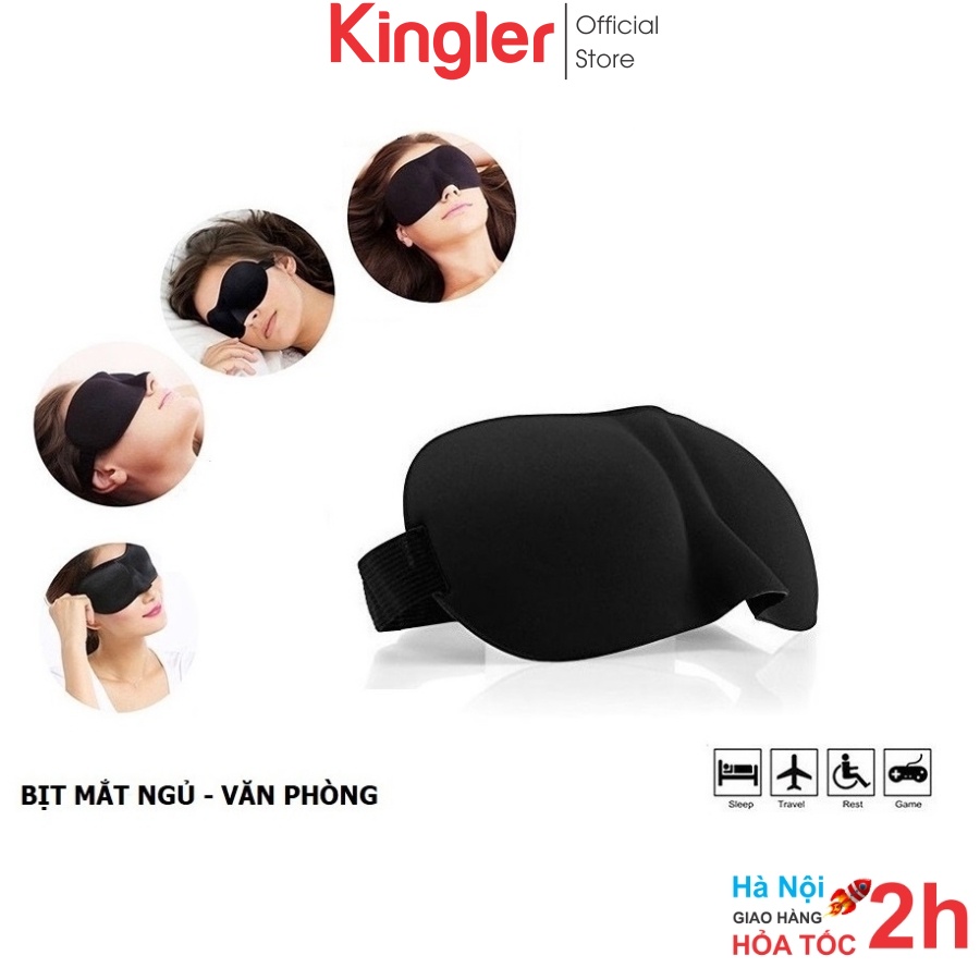 Miếng Bịt Mắt 3D Khi Ngủ, Mặt Nạ Ngủ Nam Nữ Thoáng Khí, Mềm Mại, Tiện Dụng Ngủ Trưa Văn Phòng, Trên Xe Ôto. Kingler 5130