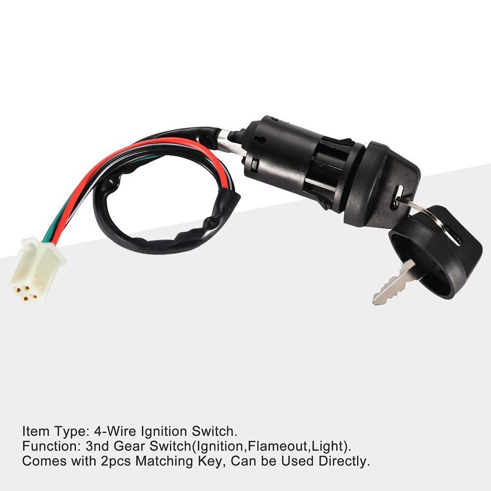 Công Tắc Đánh Lửa 4 Dây Chống Thấm Nước Kèm Vỏ Bảo Vệ Dành Cho Xe Mô