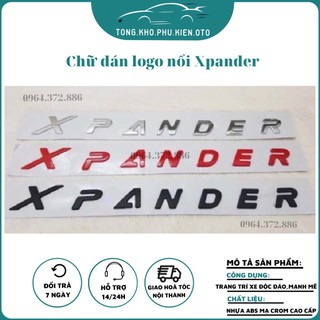 Chữ dán logo nổi xpander nhựa abs mạ crom