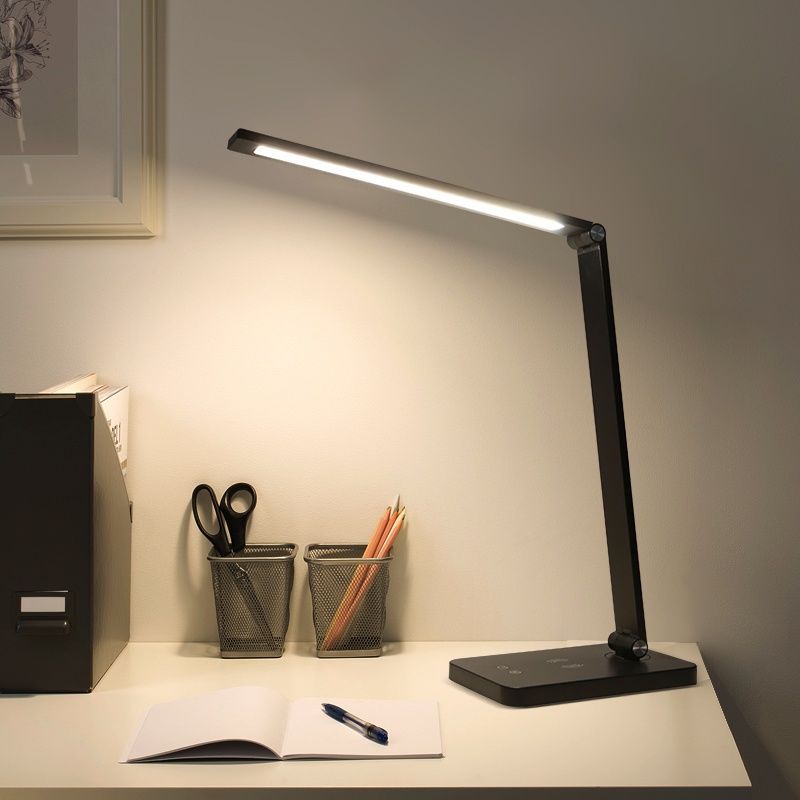 Đèn Bàn Học, Có Sạc Không Dây Làm Việc, Đọc Sách (Học Sinh, Sinh Viên, Văn Phòng) LED Chống Cận, Cảm Ứng Nhôm Cao Cấp