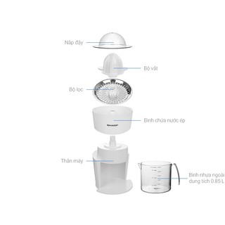 Máy vắt cam Sharp 0.85L EJ-J408-WH công suất 40W