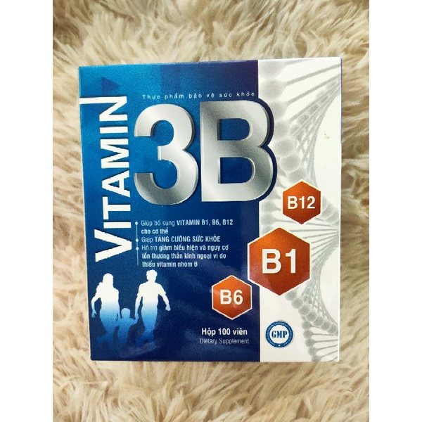 VITAMIN 3B Giúp bổ sung B1,B6,B12 hộp 100viên