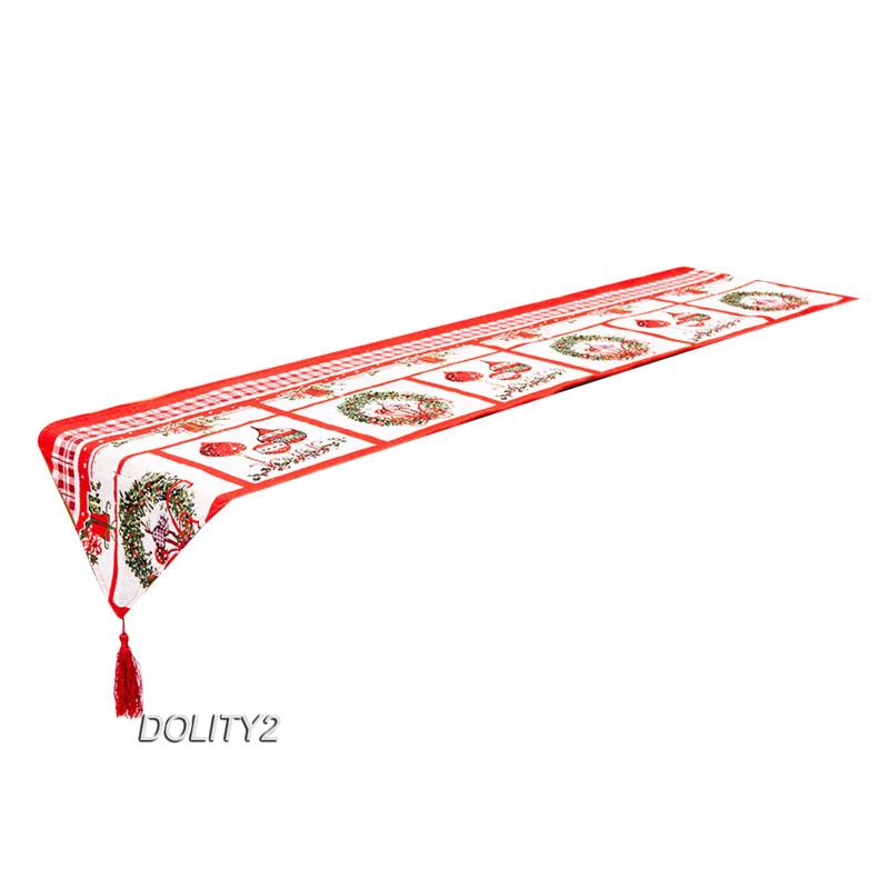 [Dolity2] Khăn Trải Bàn Giáng Sinh Đa Năng Có Thể Tái Sử Dụng Cho Bữa Tiệc