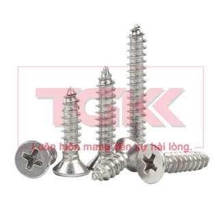 Vít bắt gỗ inox 201 đầu bằng M3 (Túi 10)