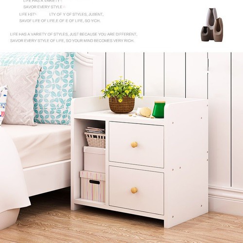 [Mã BMLT35 giảm đến 35K đơn 99K] Táp Để Đầu Giường 1 Ngăn Kéo Gỗ MDF Siêu Bền - Màu Trắng Sea Decor