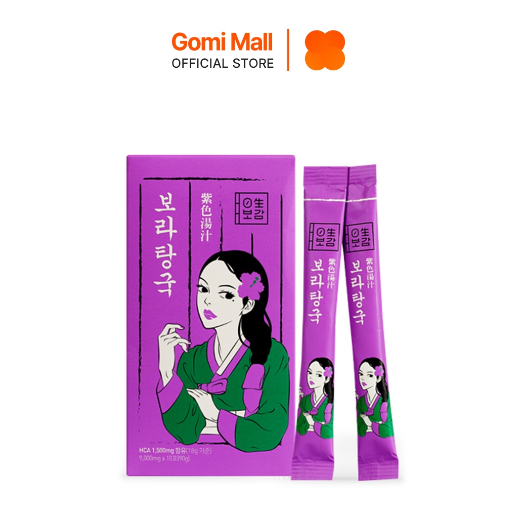 Trà Hoa Dâm Bụt bổ sung dinh dưỡng thơm ngon 0saengBogam BoraTangguk (Hộp 10 Gói)