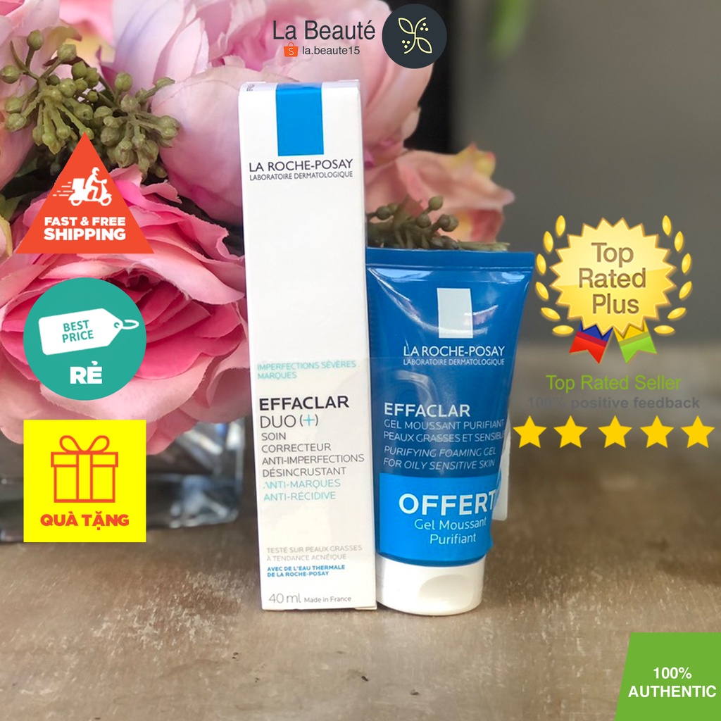 Set Giảm Mụn La Roche-Posay - Mua Giảm Mụn Duo+ (40ml) tặng Sữa Rửa Mặt Effaclar (50ml)