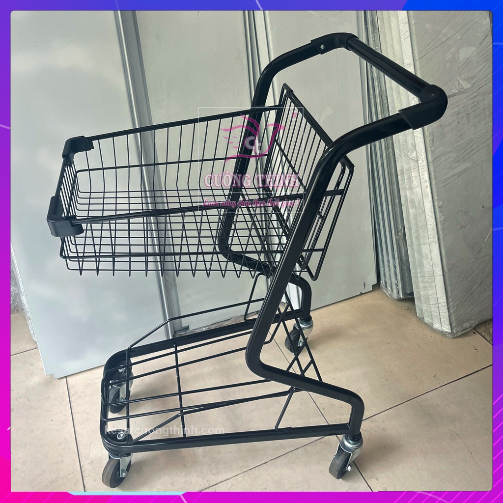 Xe đẩy siêu thị 2 tầng, mẫu xe thông minh nhất