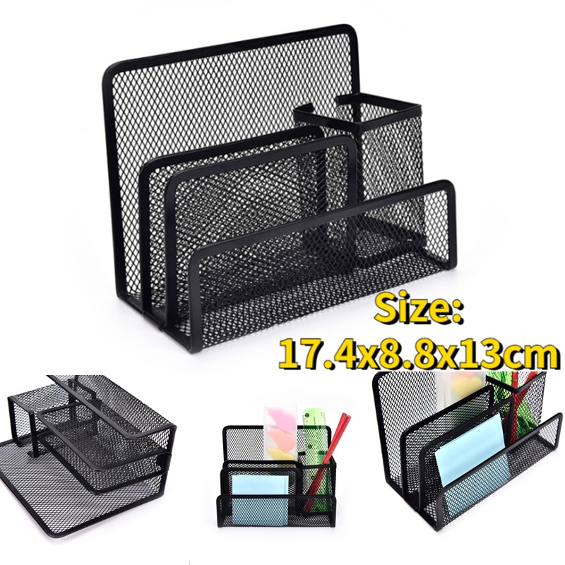 Giá Đỡ Bút Bằng Lưới Kim Loại Đa Năng Tiện Dụng Cho Văn Phòng / Trường Học