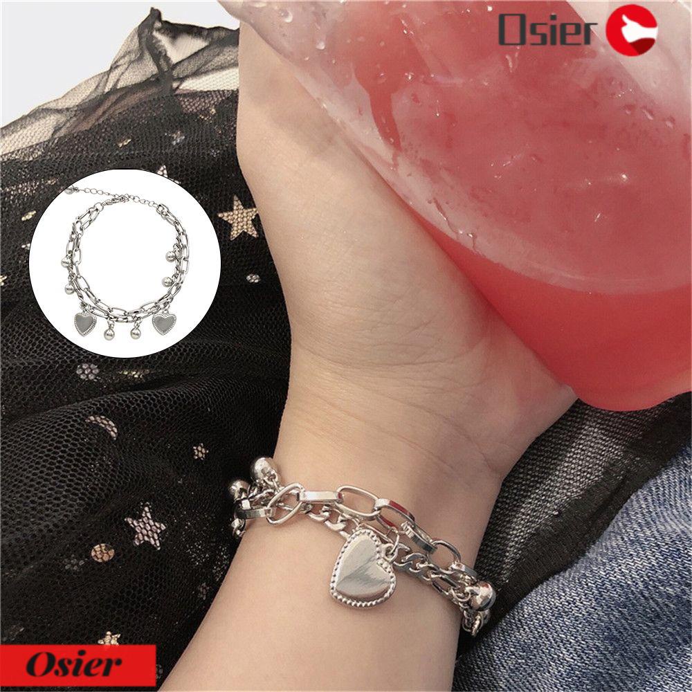 Vòng Tay Thép Titan Thiết Kế Đơn Giản Cá Tính Cho Nữ OSIER1