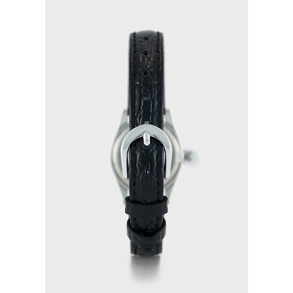 Đồng hồ Casio Nữ LTP-1094E-1AR Dây da màu đen - Mặt đồng hồ màu đen viền trắng