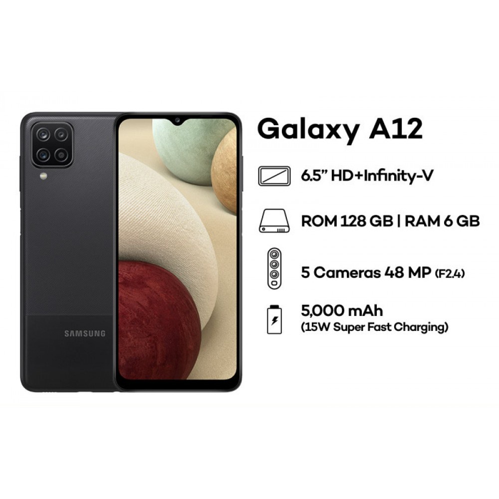 Điện thoại SAMSUNG GALAXY A12 (6/128GB)- Hàng chính hãng NGUYỂN SEAL bảo hành 12 tháng trên Toàn quốc
