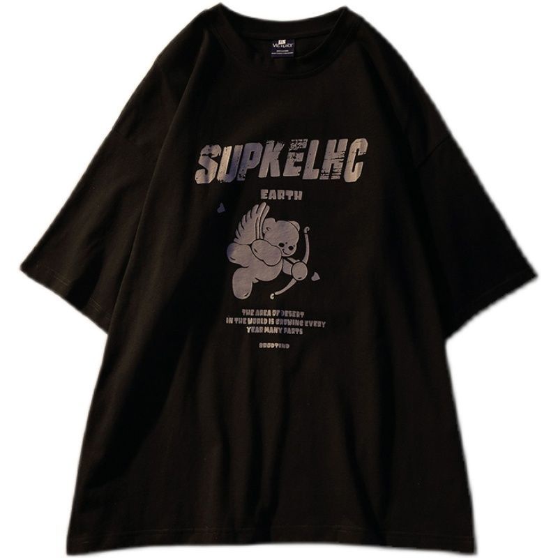 NRVP Áo Thun Unisex Mùa Hè Dáng Suông Tay Cộc Phong Cách Hàn Quốc Cho Nam Nữ