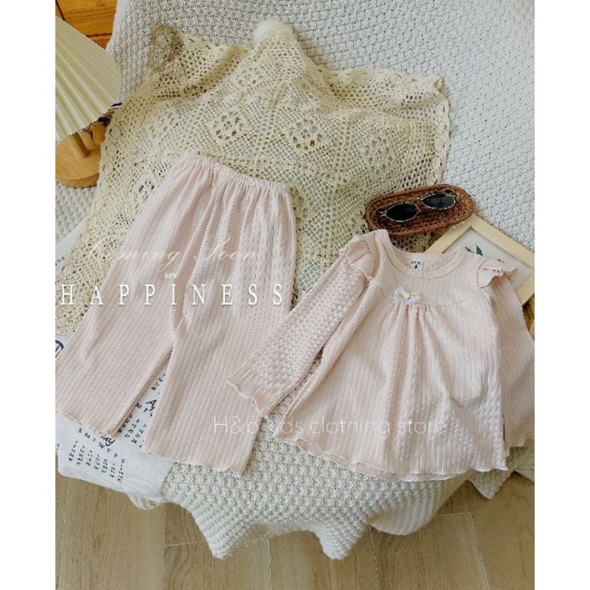 Bộ Dài Tay Cánh Tiên Chất Tăm Đũa Cực Xinh Cho Bé Gái_umeekids