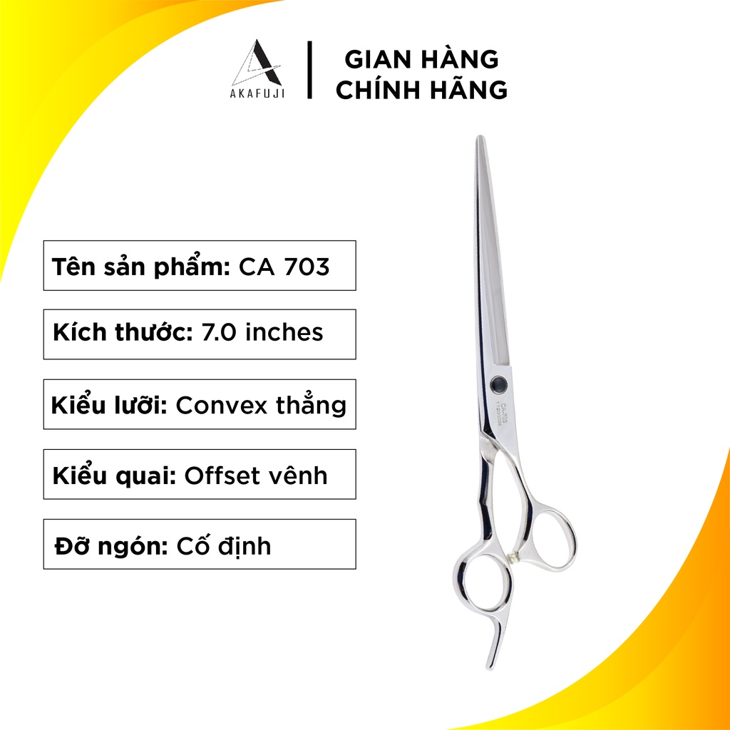 Kéo Cắt Tóc AKAFUJI CA 703 SIZE 7.0 inches Thép Nhật Cao Cấp [HÀNG CHÍNH HÃNG] Bảo Hành 12 Tháng