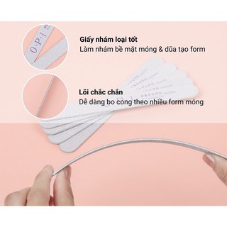 Dụng cụ dũa móng tay loại mỏng, dùng trong ngành nails, từ nhựa EVA và giây cát -Cây dũa móng tay opi mỏng