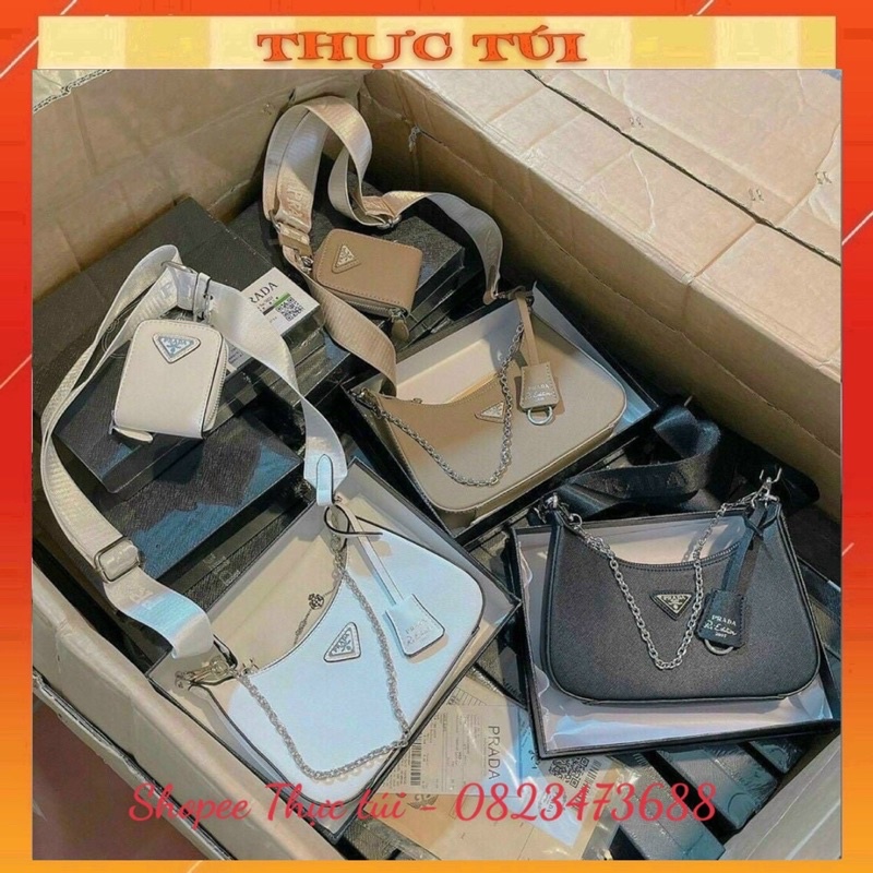 Sét PA RA ĐA kèm ví nhỏ size 23cm đeo chéo siêu sang hàng chuẩn đẹp (Full hộp)