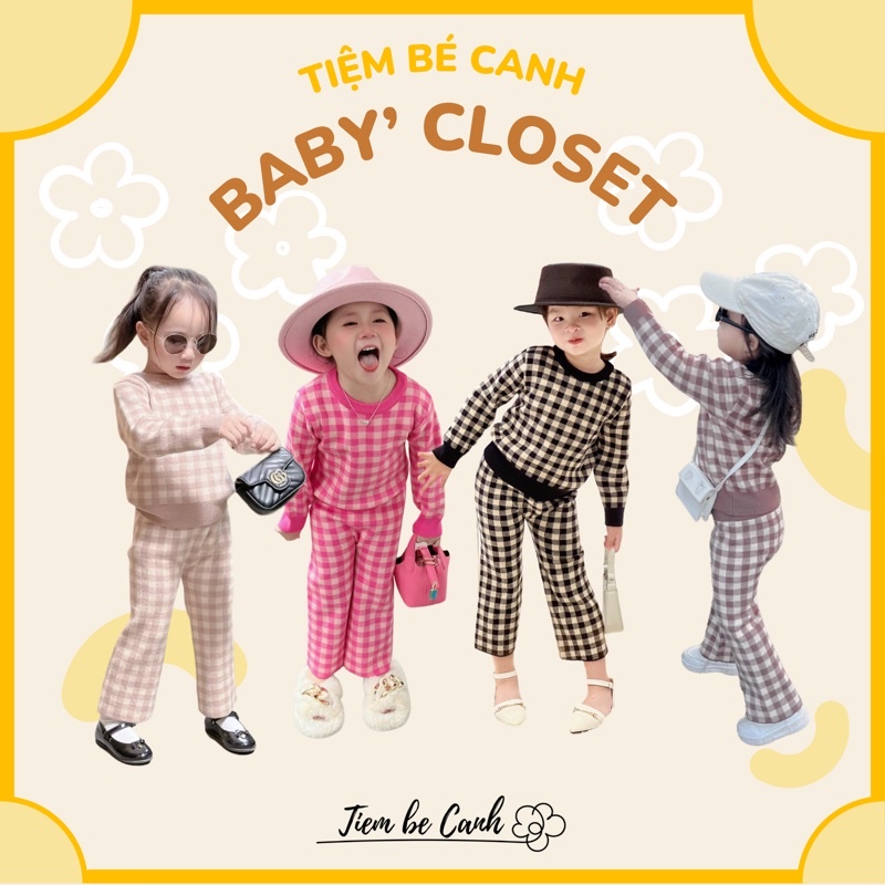 bộ len ép lông thỏ cho bé gái 🐰
