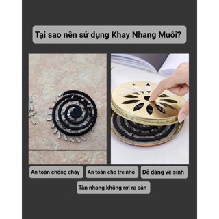 Khay đựng nhang muỗi khoanh có nắp đậy