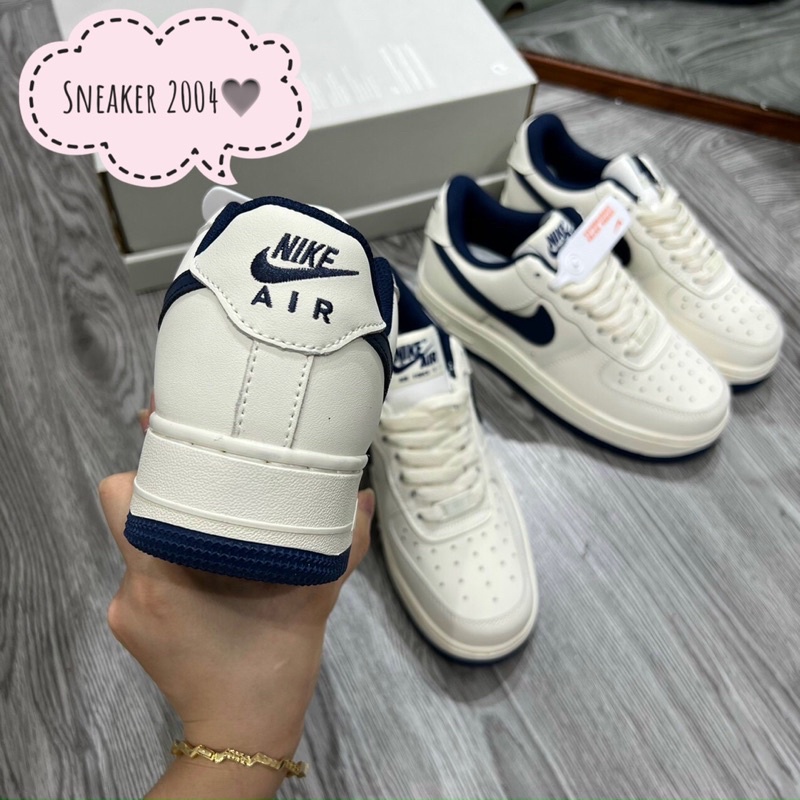 Giày Nike Air Force 1 low 07 trắng xanh ken navy bản cao cấp 1-1 full phụ kiện
