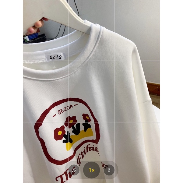 Áo sweater nỉ bông Sezoa ,Nỉ Cotton Cổ Tròn Rộng Hình In 5D Nam Nữ form rộng phong cách hàn quốc