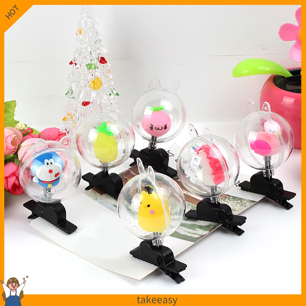 Kẹp tóc trong suốt gắn đèn LED phát sáng dễ thương độc đáo