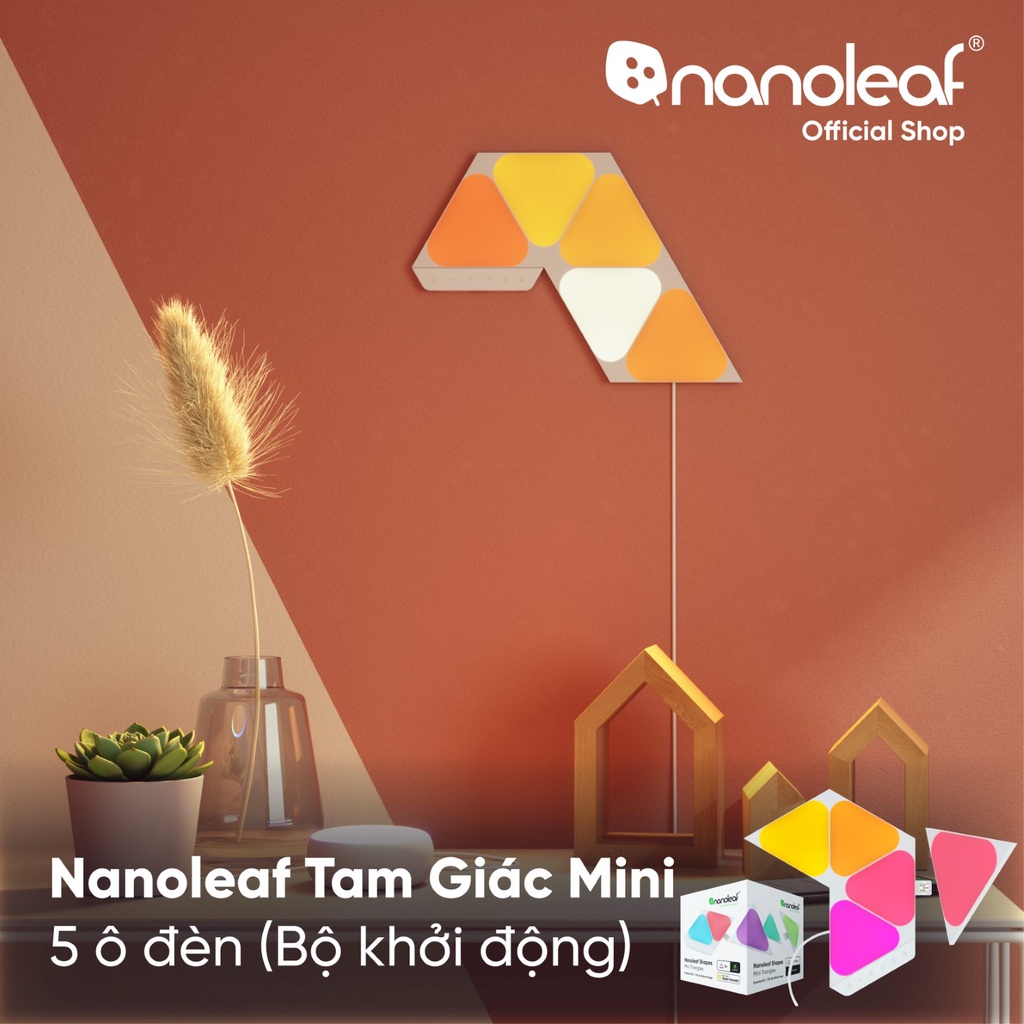 Đèn thông minh Nanoleaf Shapes Tam Giác Mini 5 ô đèn (Bộ khởi động)