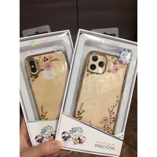 Ốp KAVARO lưng cứng trong suốt đính hoa đá ip13/ ip13 pro/ ip13pro max