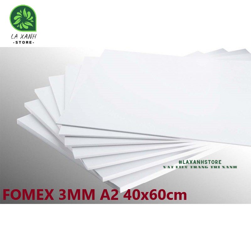 Bìa mô hình FOMEX 3mm A2 (40x60cm) Trắng Làm Mô Hình Kiến Trúc, Decal, Tranh, Kệ Tủ Thủ Công