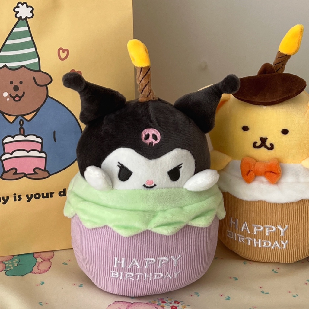 Búp bê bằng thú nhồi bông chúc mừng sinh nhật có đèn và nhạc