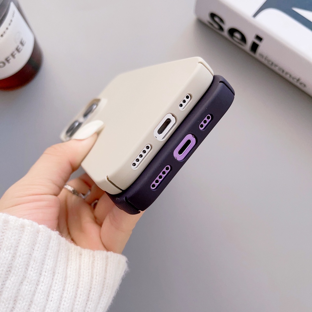 Ốp Điện Thoại TPU Mềm Chống Sốc Màu Cà Phê Cho iPhone 14 13 12 11 Pro Max XR XS 7 8 Plus