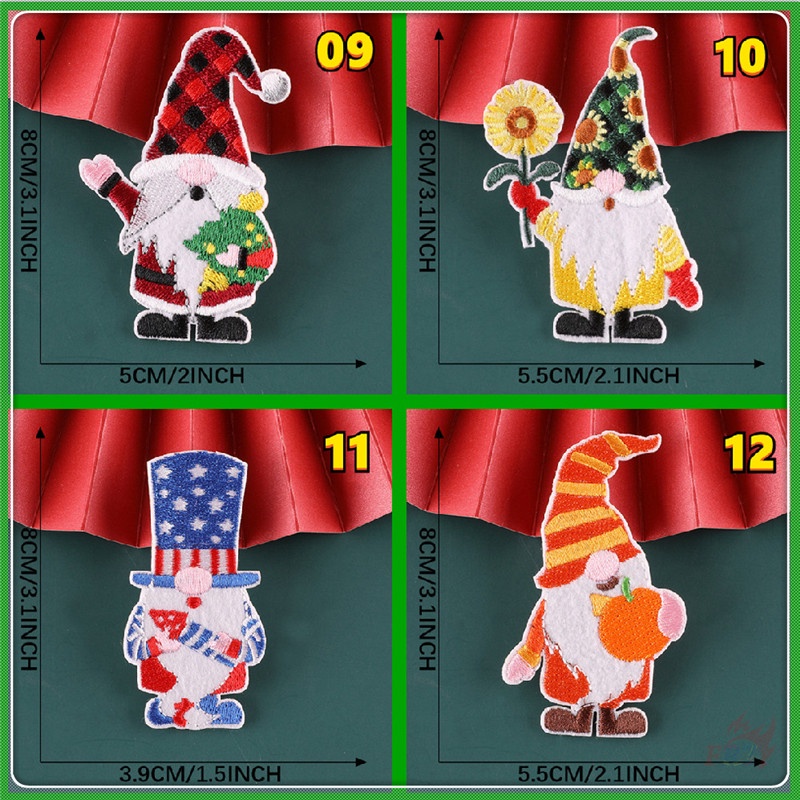 ☸ Sticker Ủi Thêu Hình Nhà Ảo Thuật ☸ 1 Huy Hiệu Gài Áo Hình Ông Già Noel