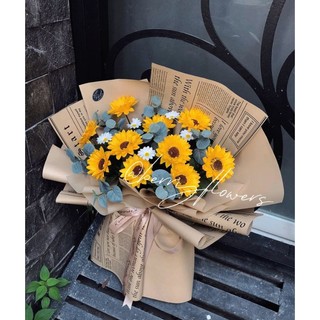 bó hoa hướng dương sáp mix cúc (nhắn tin trước khi đặt )