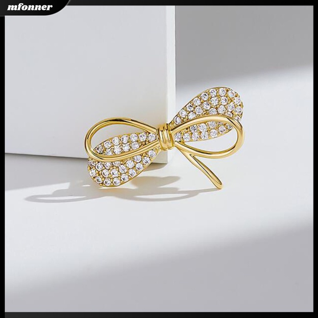 Ghim Cài Áo Hình Nơ Đính Đá Thời Trang Cho Nữ